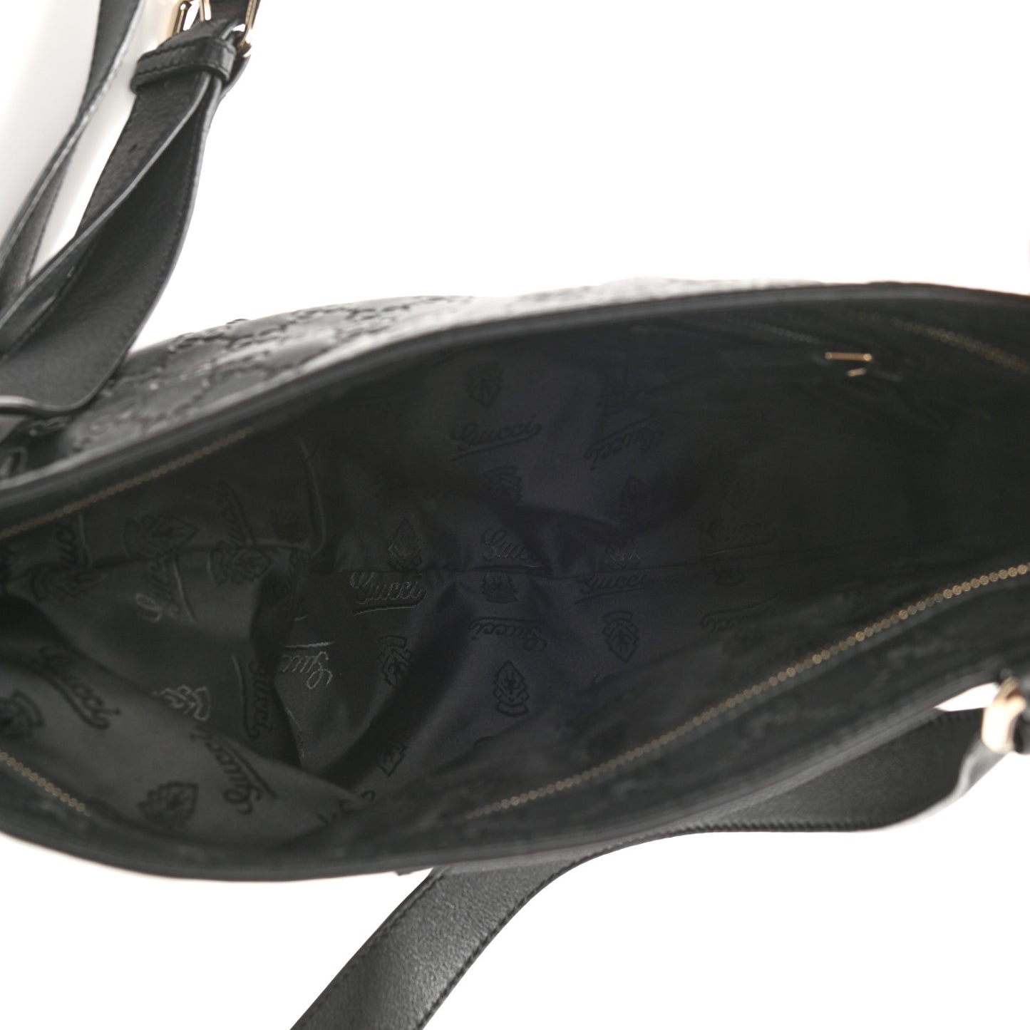 Guccissima Medium Flat Messenger Bag Black