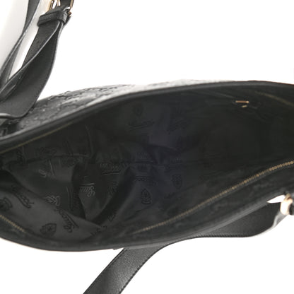 Gucci Guccissima Medium Flat Messenger Bag Black 5 of 10
