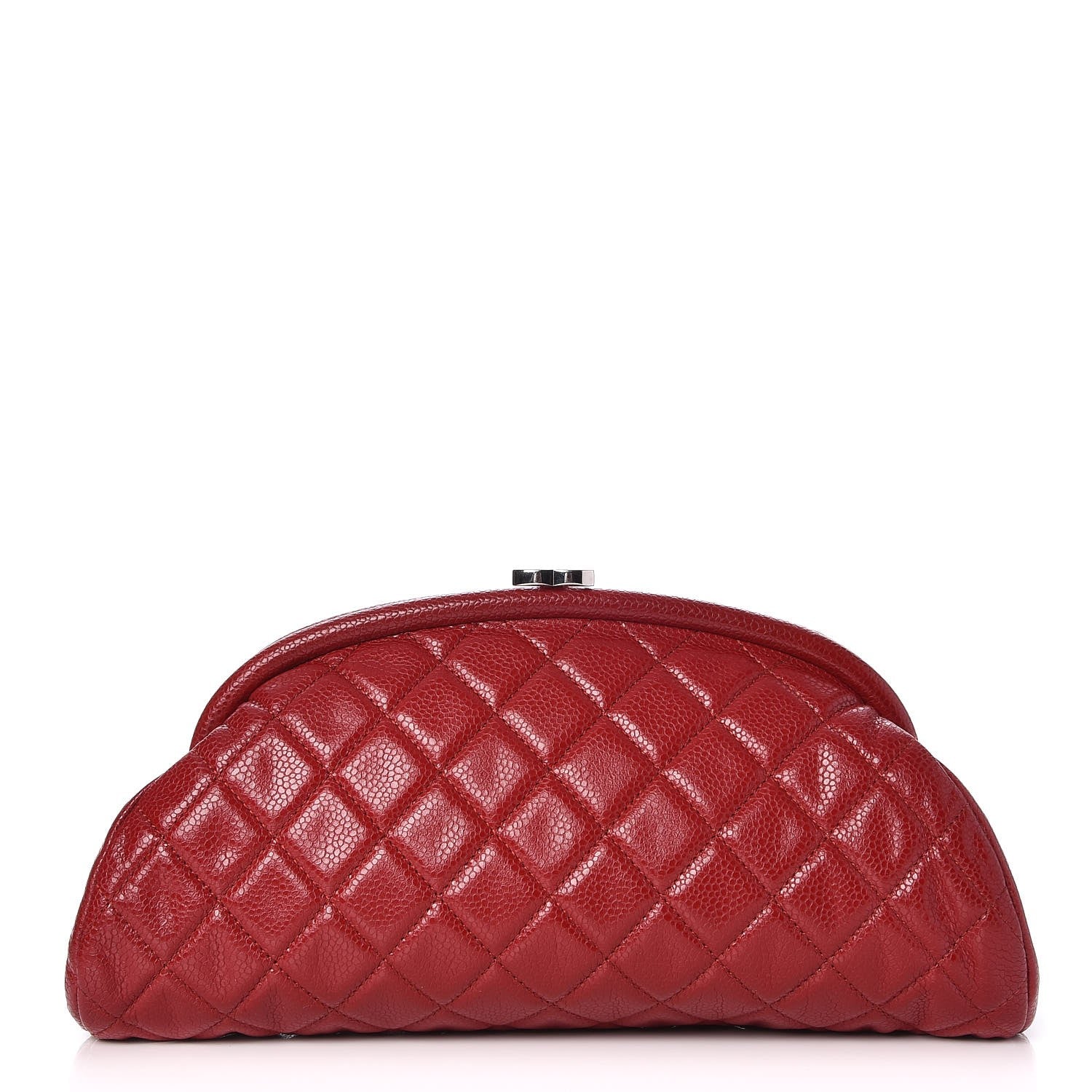 Chanel Caviar Quilted Timeless Clutch Red 1 of 7
