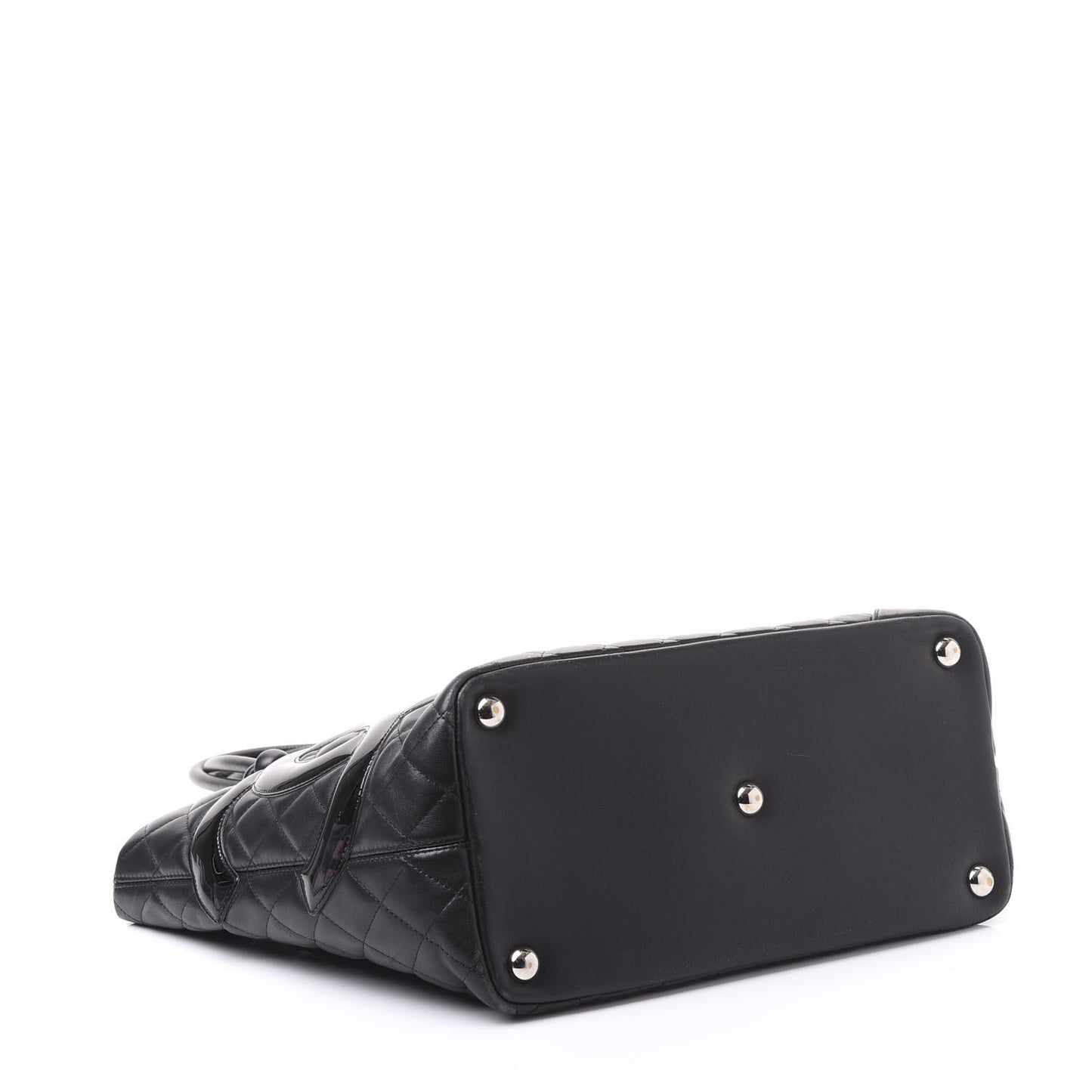 Calfskin Quilted Large Cambon Tote Black