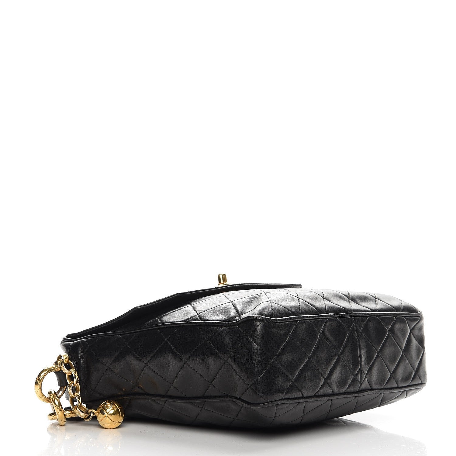 Chanel Quilted Lambskin Flap Crossbody Bag Black 4 of 12