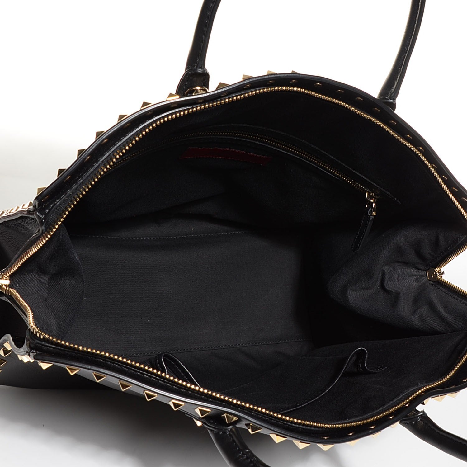 Valentino Garavani Vitello Rockstud Dome Shopper Black 8 of 15