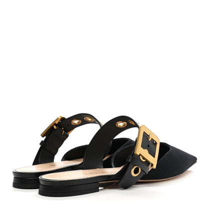 Christian Dior Technical Fabric D-Dior Ballerina Flat Mule 37.5 Black 4 of 8