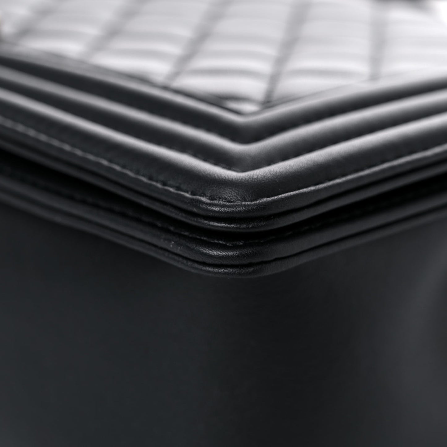 Calfskin Quilted New Medium Boy Flap Black