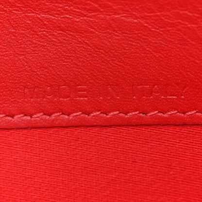 Christian Louboutin Calfskin Snakeskin Embossed Panettone Spiked Zip Around Wallet Black 7 of 12