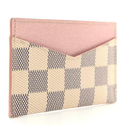 Louis Vuitton Damier Azur Daily Card Holder Rose Ballerine 3 of 8