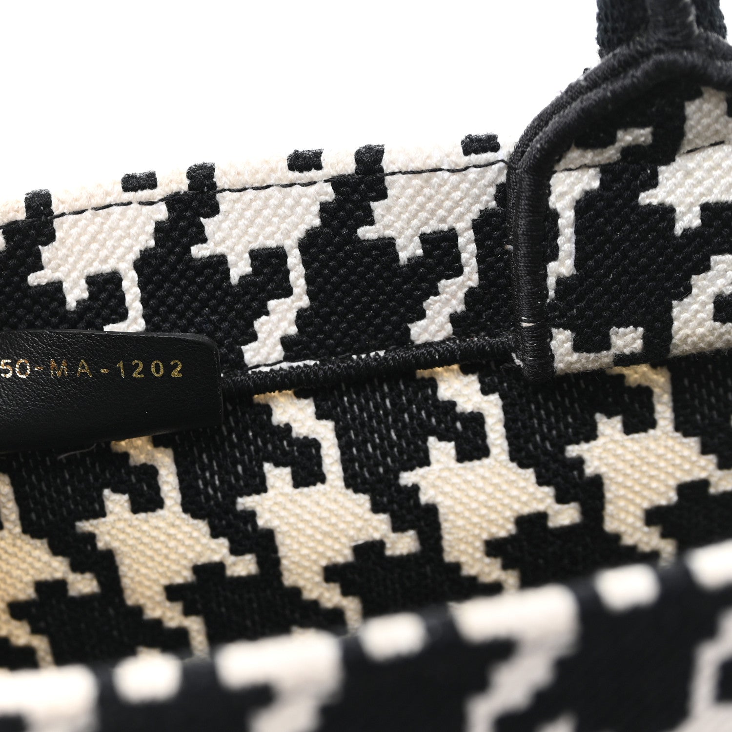 Christian Dior Canvas Macro Houndstooth Embroidered Medium Book