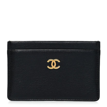Chanel Goatskin CC Card Holder Black 1 of 8