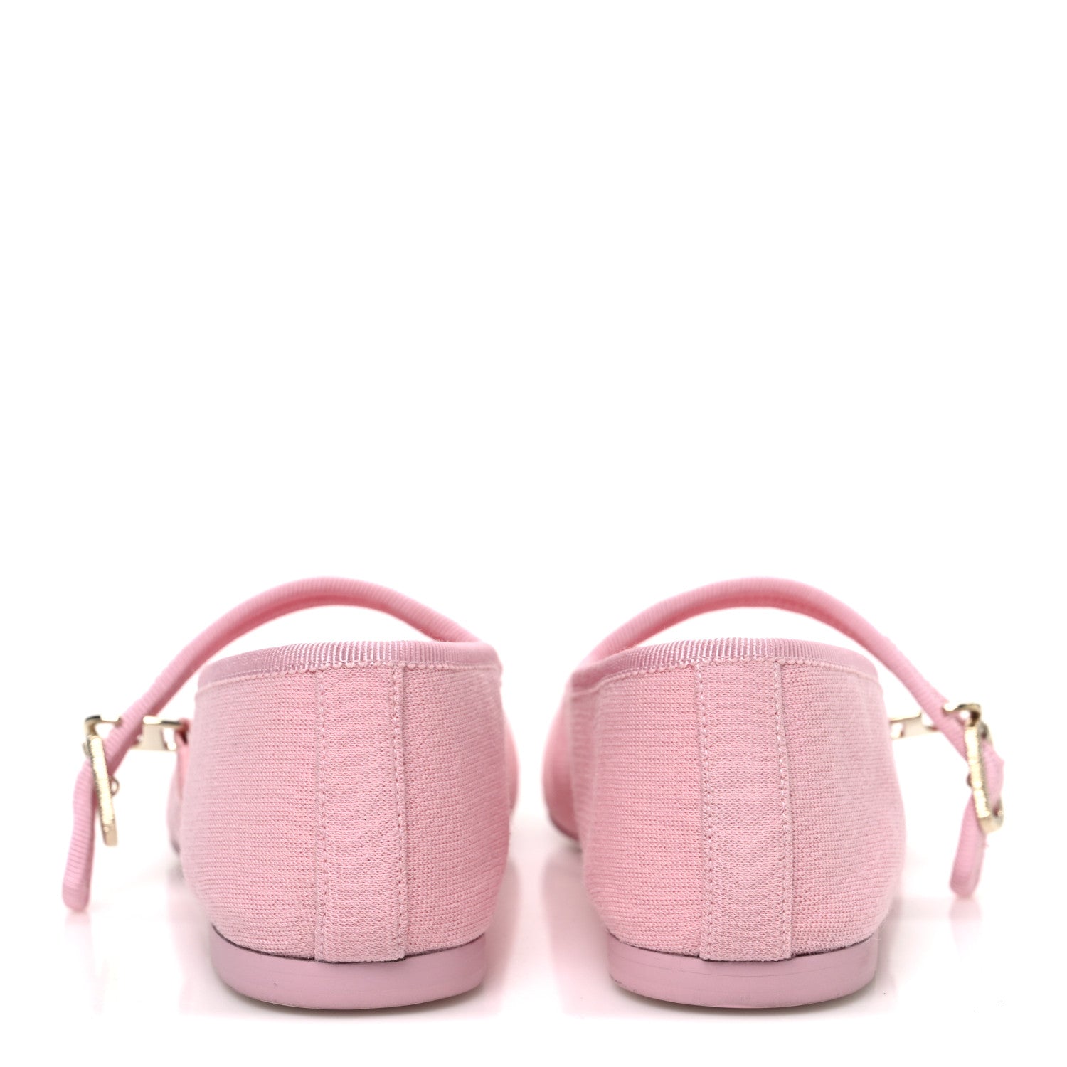 Chanel Fabric Grosgrain Mary Jane Flats 38 Light Pink Black 6 of 11
