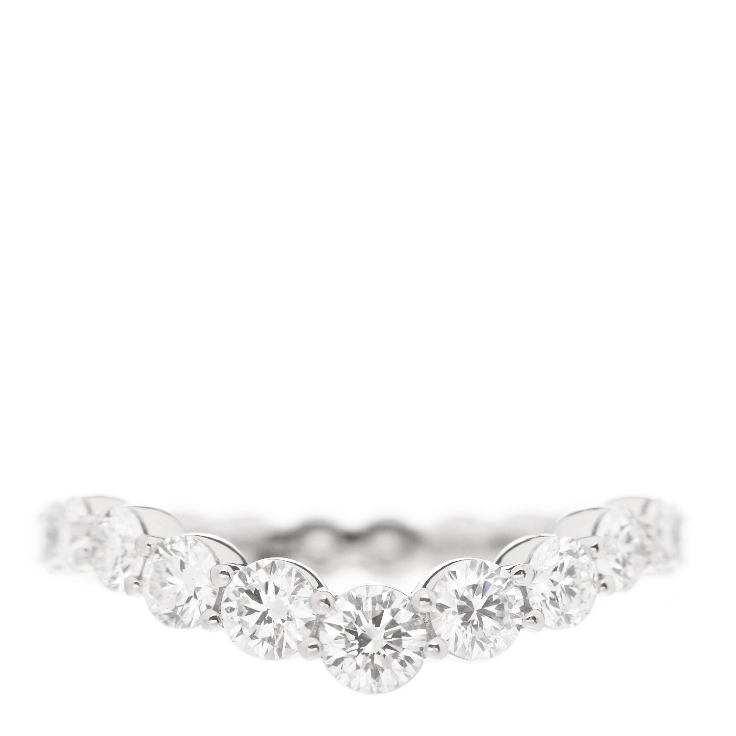 Harry Winston Platinum Diamond Truly Wedding Band Ring 50 5.5 1 of 5