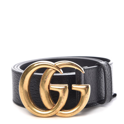 Gucci Textured Calfskin Double G 40mm Belt 95 38 Black 1 of 7