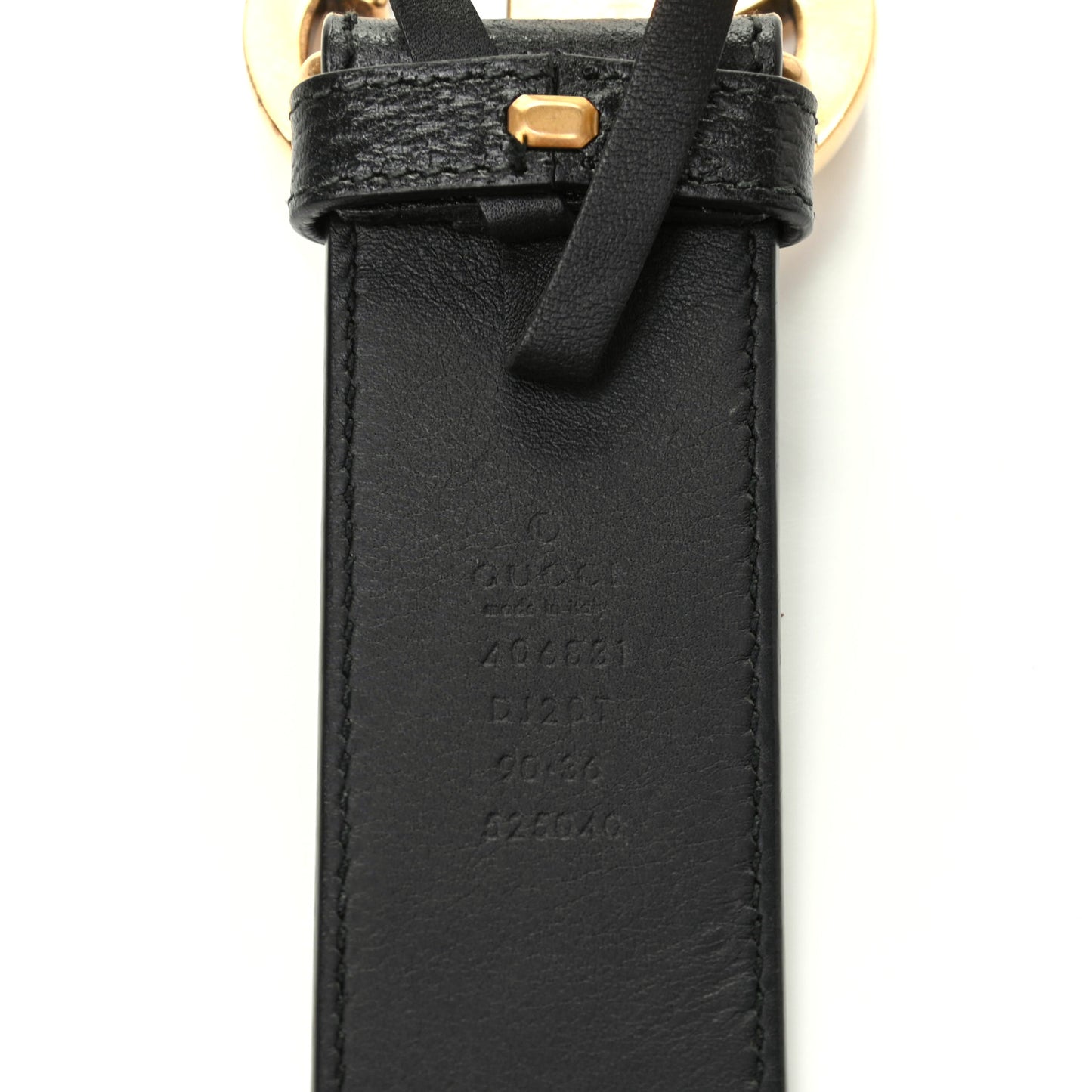 Textured Calfskin Double G 40mm Belt 90 36 Black