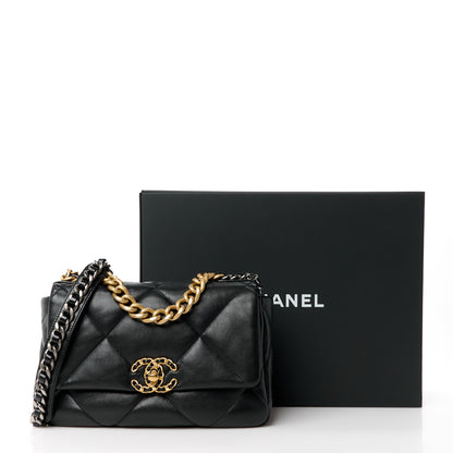Chanel Lambskin Quilted Medium Chanel 19 Flap Black 12 of 12