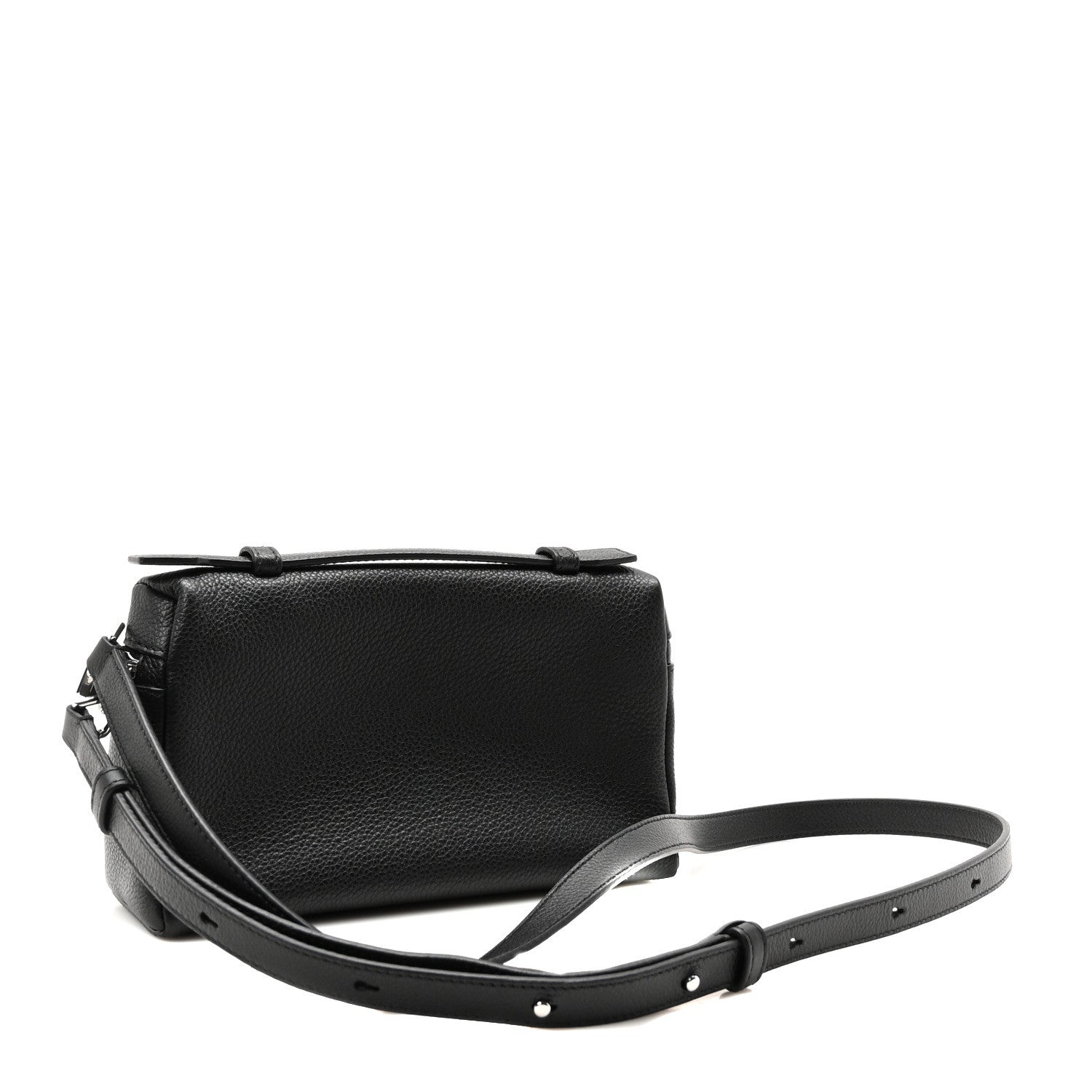 Loro Piana Grained Calfskin L19 Extra Pocket Pouch Black 3 of 9