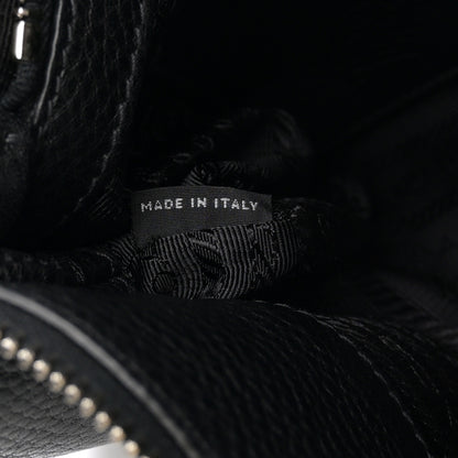 Prada Vitello Daino Zippered Crossbody Bag Black 7 of 12