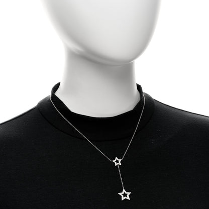Tiffany Platinum Diamond Star Lariat Necklace 2 of 4