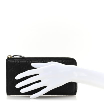Gucci Guccissima Signature Zip Around Organizer Wallet Black 2 of 11