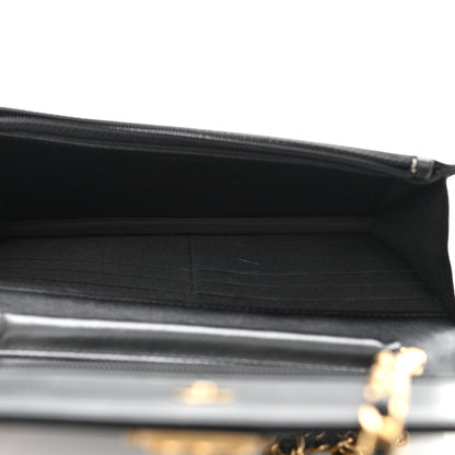 Chanel Caviar Quilted Boy Wallet On Chain WOC Black 5 of 12