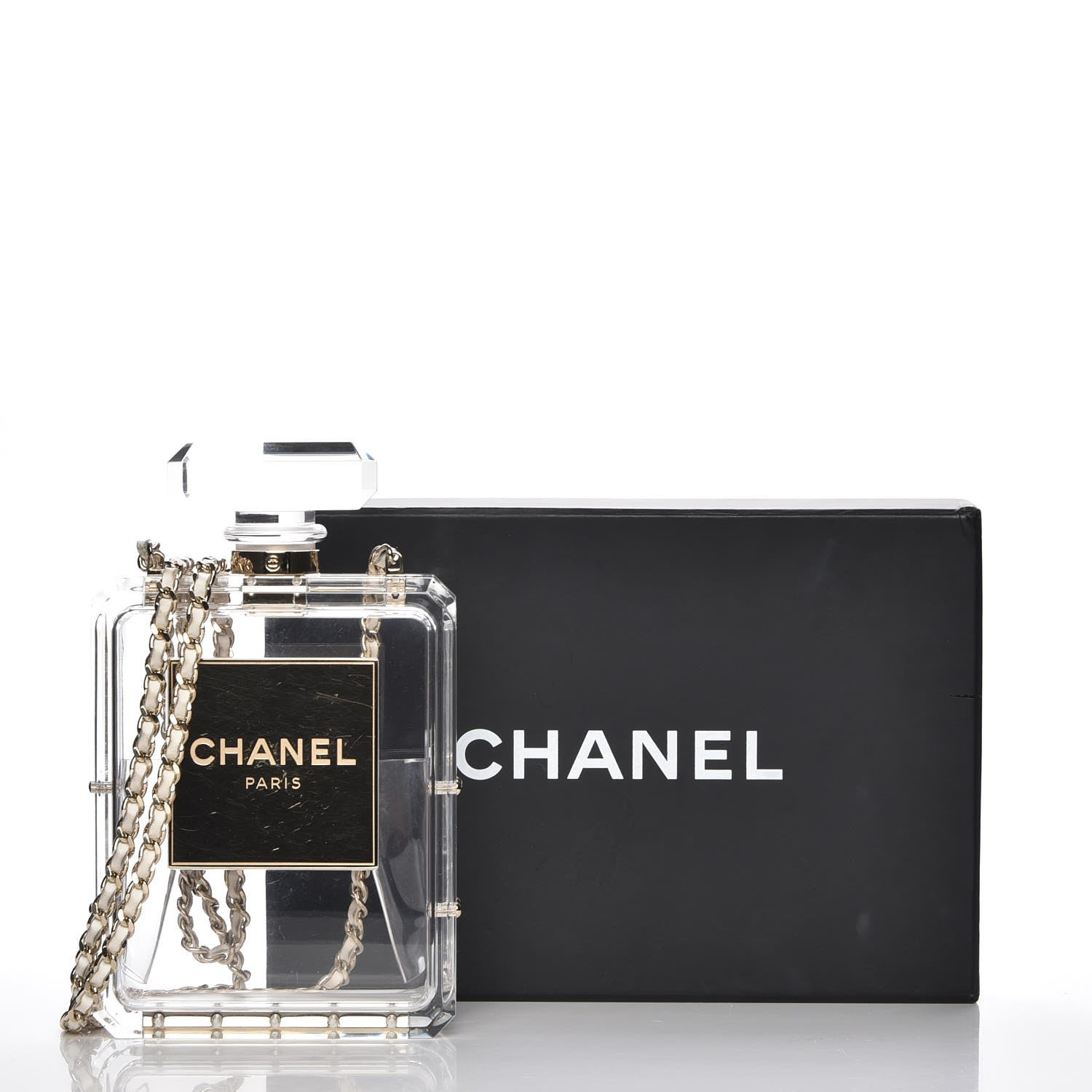 Chanel Transluscent Plexiglass Perfume Bottle Clutch 7 of 7