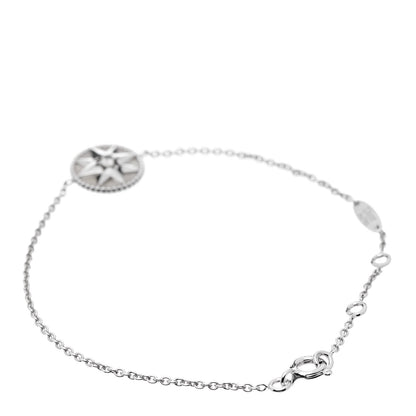 Christian Dior 18K White Gold Diamond Mother of Pearl Rose Des Vents Bracelet 3 of 7