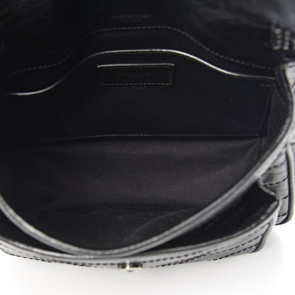 Saint Laurent Crinkled Calfskin Matelasse Monogram Baby Niki Chain Satchel Black 5 of 10