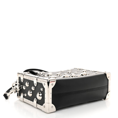 Louis Vuitton LV X YK Calfskin Brass Metal Dots Side Trunk Black 8 of 11