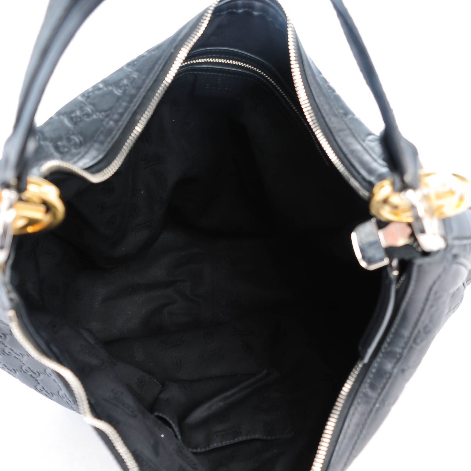 Gucci Guccissima Large GG Twins Hobo Black 5 of 7