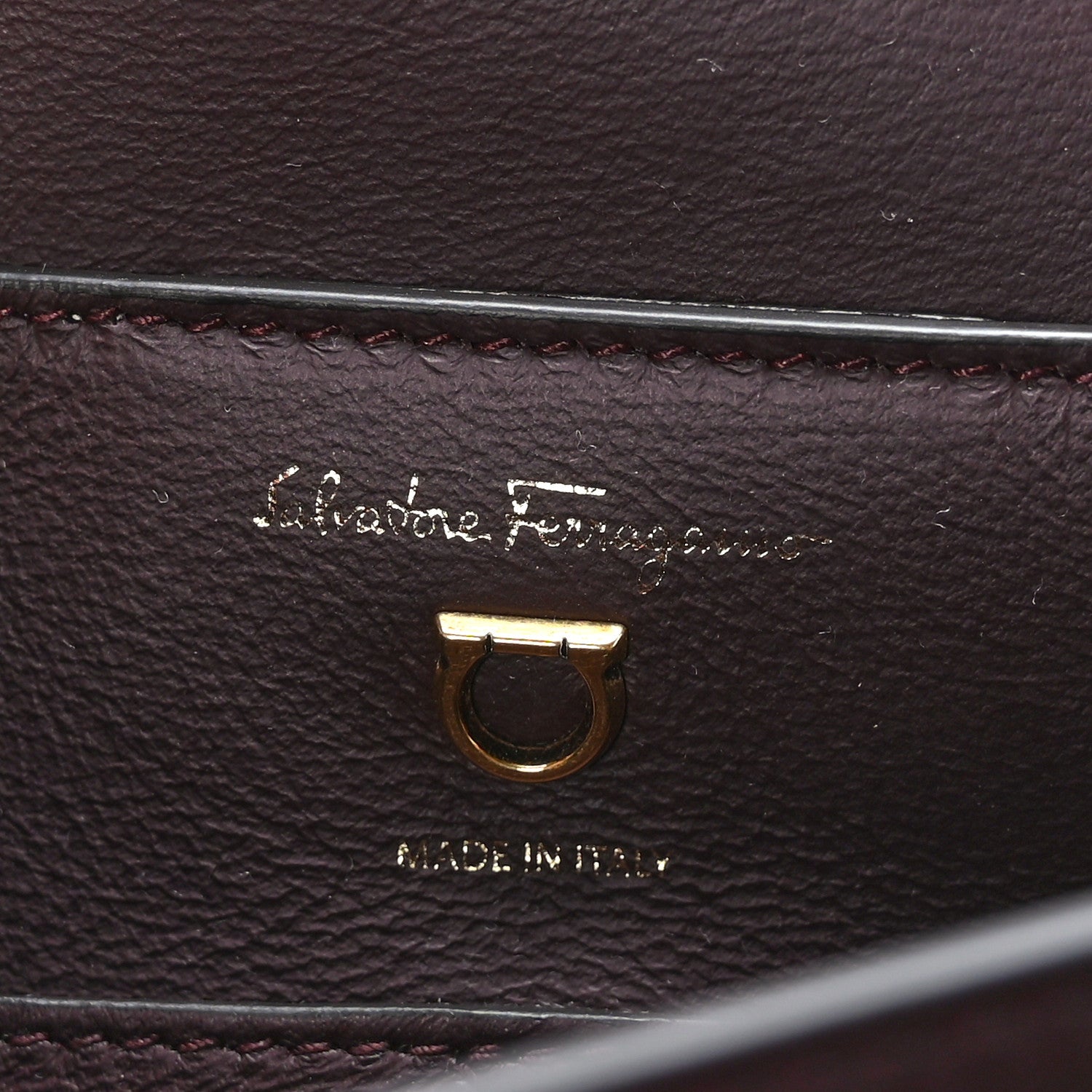 Salvatore Ferragamo Calfskin Canvas Small Trapezio Crossbody Burgundy 6 of 8
