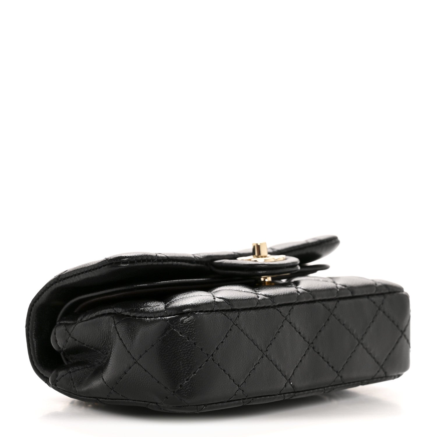 Chanel Lambskin Quilted Mini Flap Bag Charm With Hook Black 4 of 12