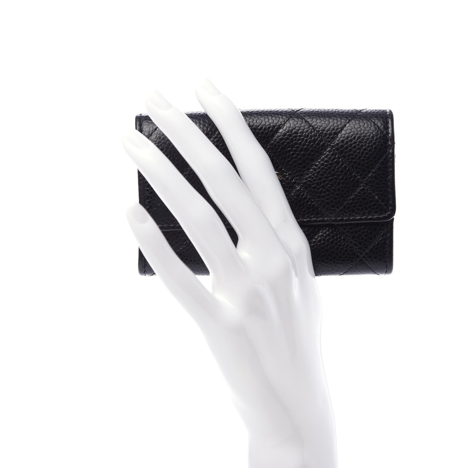 Chanel Caviar Quilted Flap Card Holder Black 2 of 9