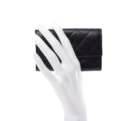 Chanel Caviar Quilted Flap Card Holder Black 2 of 9