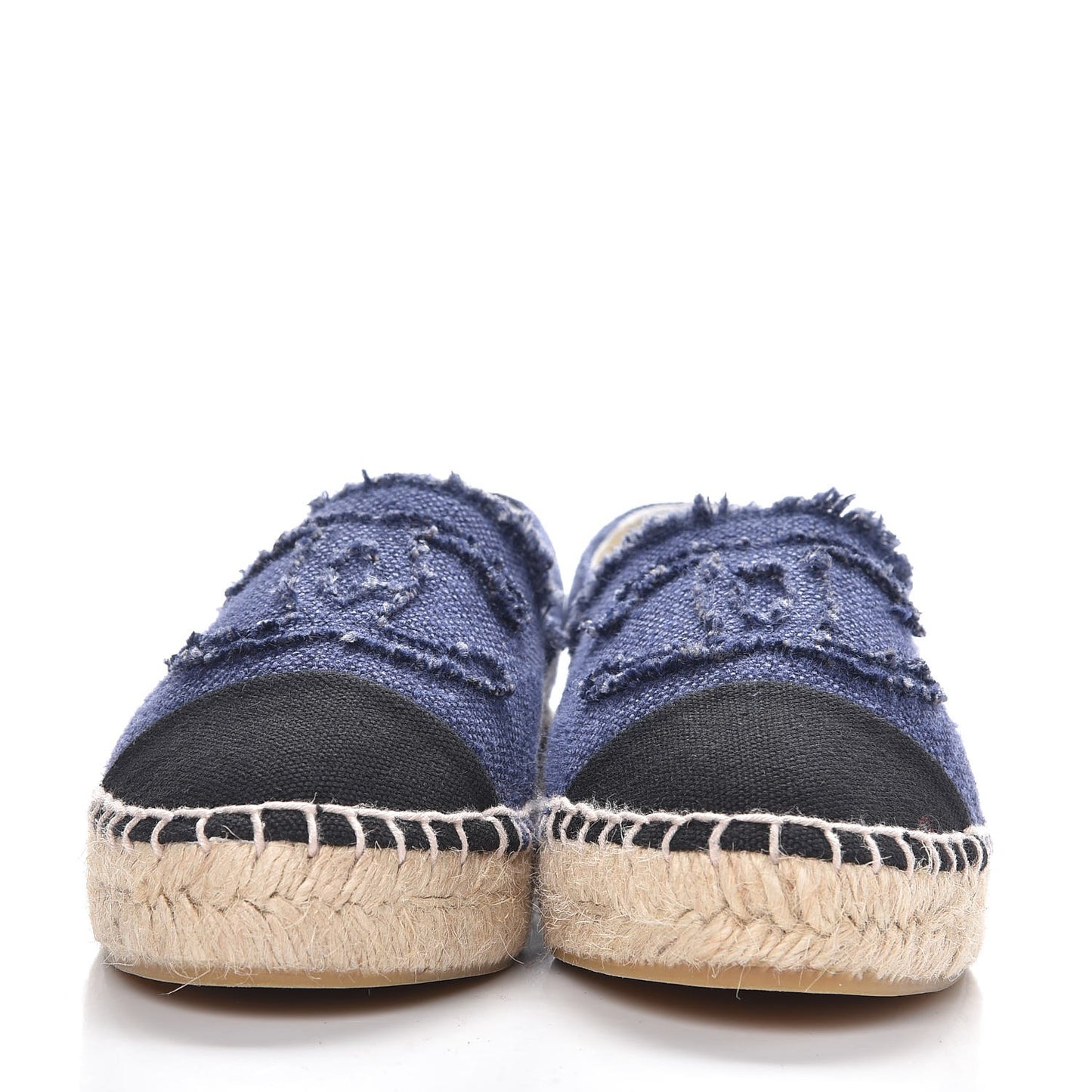 Linen CC Espadrilles 35 Blue Black