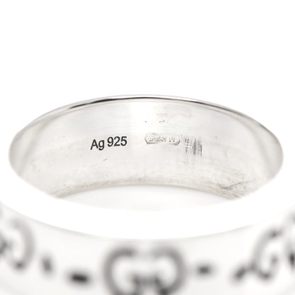 Gucci Sterling Silver Narrow GucciGhost Hamlet Skull Ring 50 5.5 5 of 6