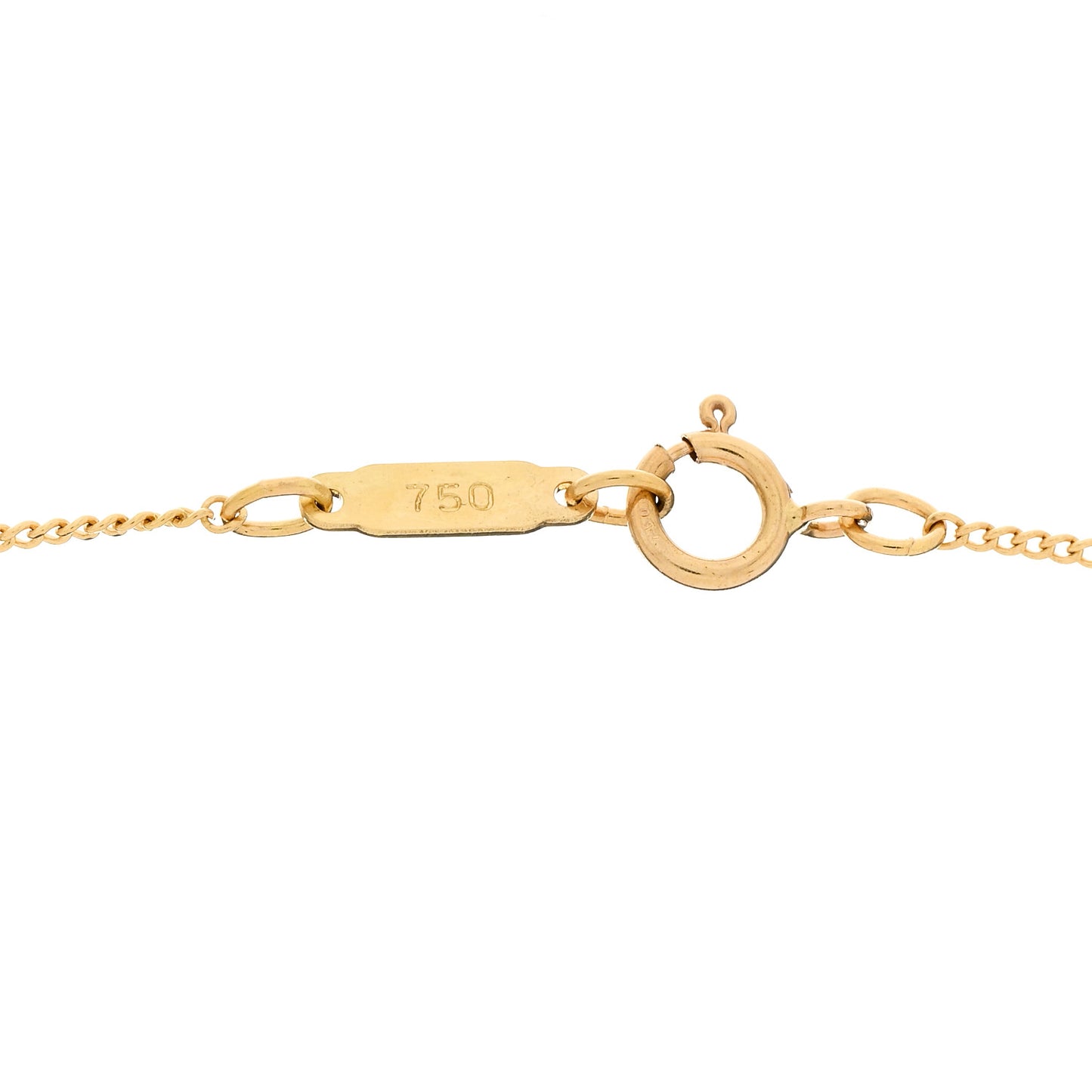18K Yellow Gold Open Leaf Pendant Necklace