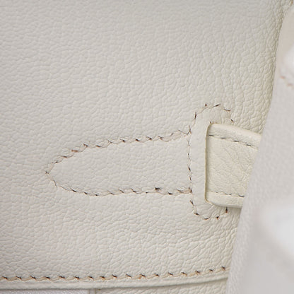 Hermes Taurillon Clemence Birkin 35 White 18 of 37