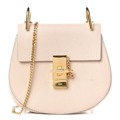 Chloe Grained Lambskin Mini Drew Shoulder Bag Abstract White 1 of 9