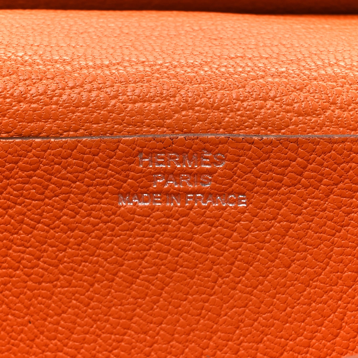 Hermes Chevre Mysore Bearn Gusset Wallet Orange 7 of 13