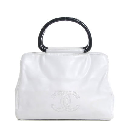 Chanel Lambskin CC Handle Tote White 1 of 9
