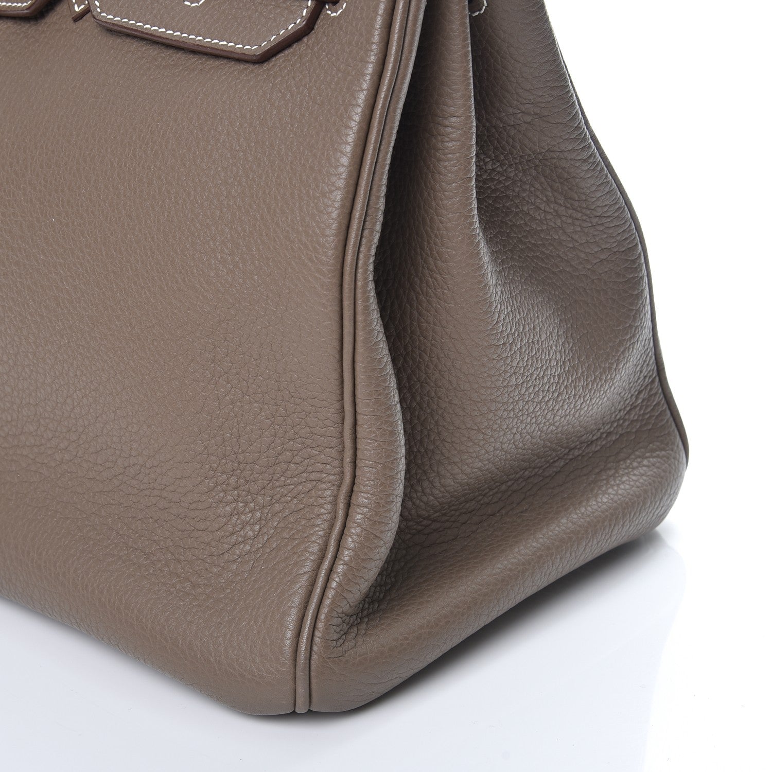 Hermes Taurillon Clemence Birkin 35 Etoupe 26 of 30