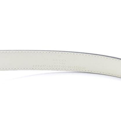 Gucci Calfskin Double G 20mm Belt 80 32 Mystic White 3 of 5