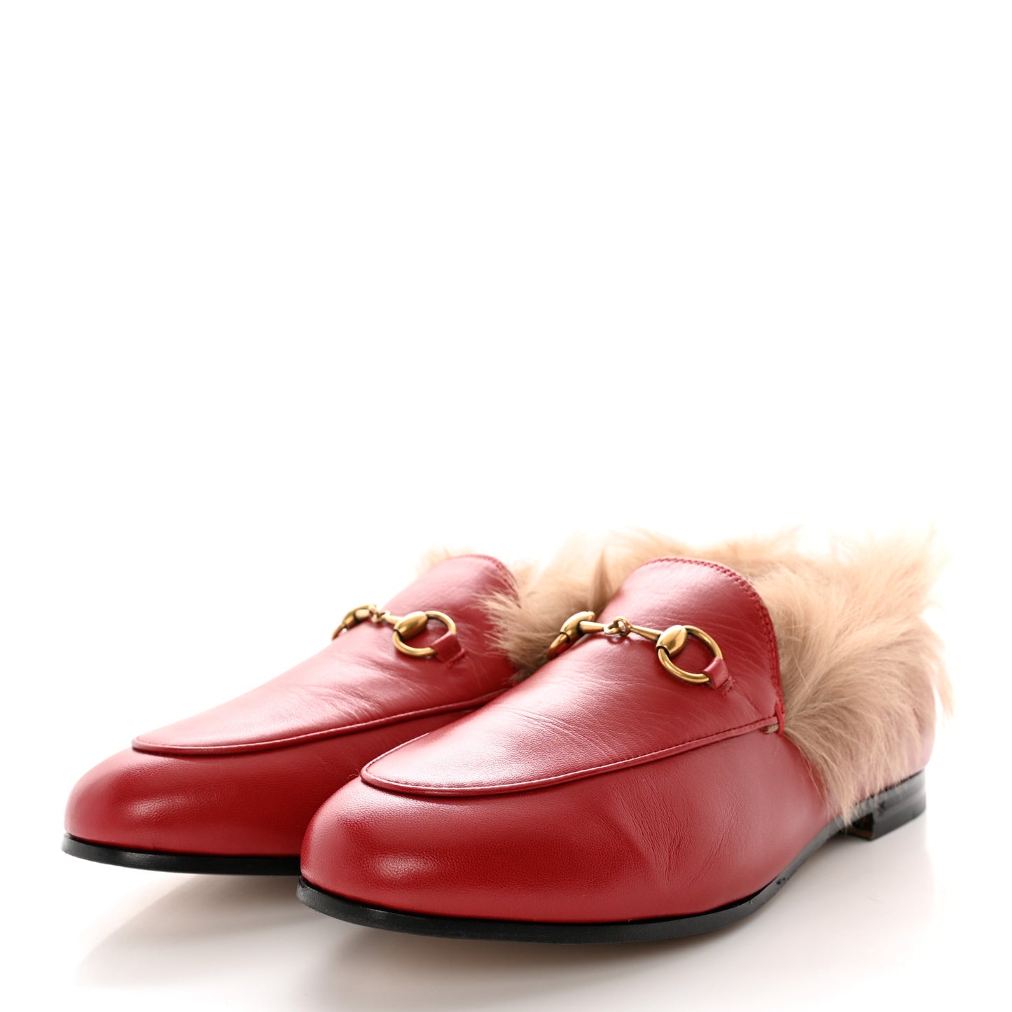 Malaga Kid Fur Womens Jordaan Loafers 37.5 Hibiscus Red Natural
