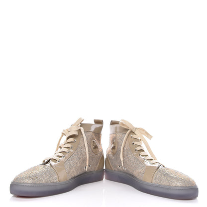 Christian Louboutin Patent Strass Mens Louis Flat Sneakers 46.5 Taupe 9 of 16