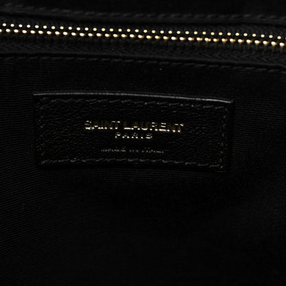 Saint Laurent Calfskin Y Quilted Monogram Large Loulou Shopper Black 6 of 8