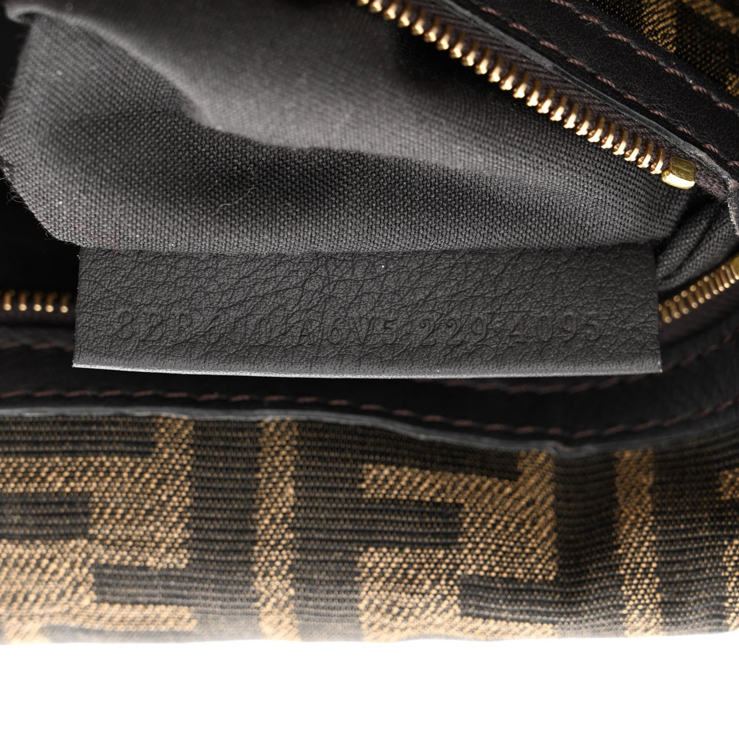 Fendi Fabric Jacquard FF 1974 Medium Baguette Tobacco Moro Black 7 of 12