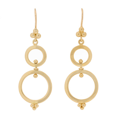 Temple St. Clair 18K Yellow Gold Spin Drop Earrings 1 of 4