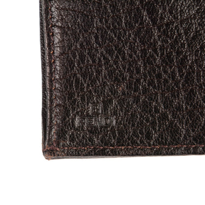 Fendi Zucca Nappa Nuvolata Vitello Tortuga Spy Continental Wallet Tobacco Moro 7 of 8