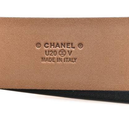 Chanel Calfskin Belt 95 38 Black 3 of 7