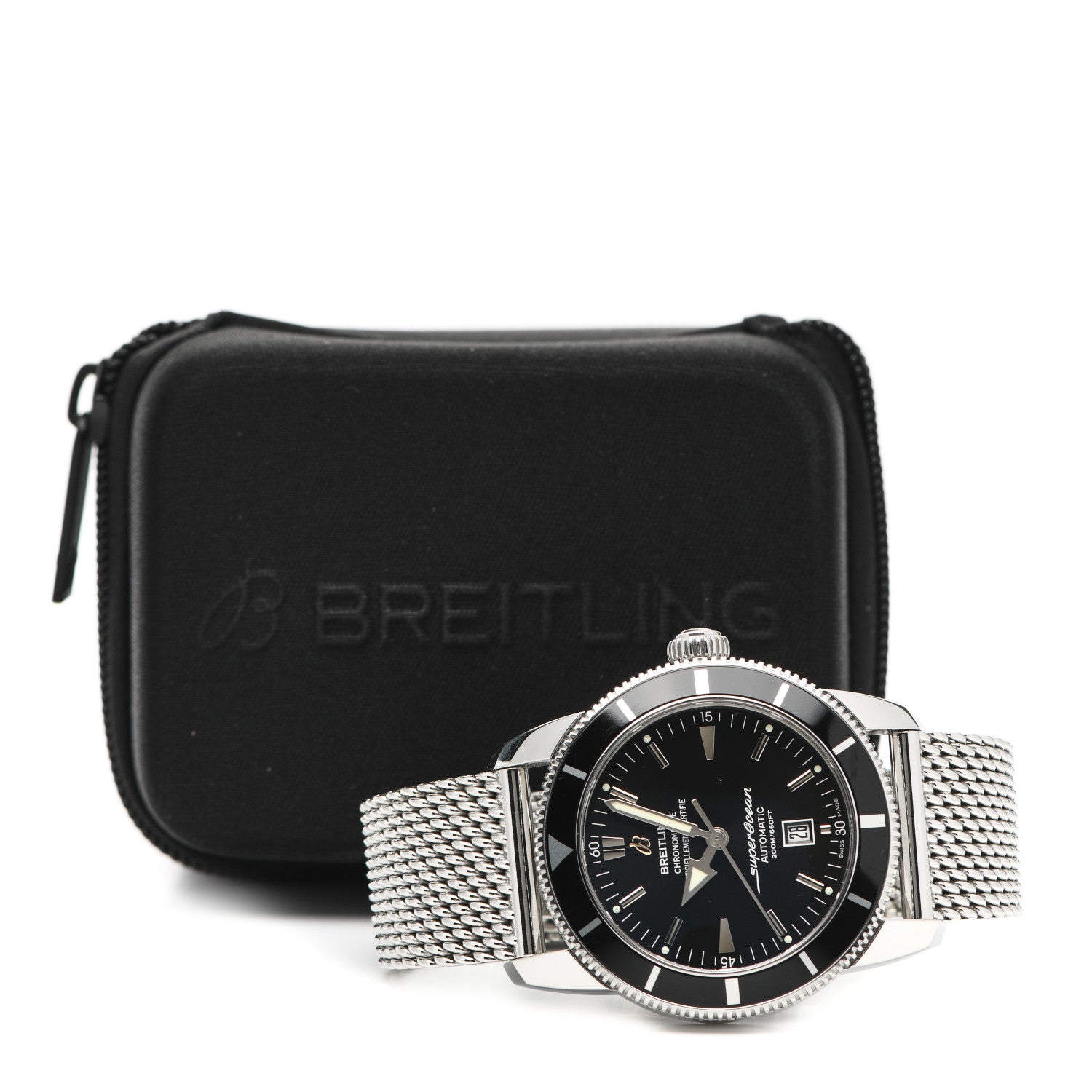 Breitling Stainless Steel 46mm Super Ocean Heritage II Automatic Watch Black A17320 6 of 6