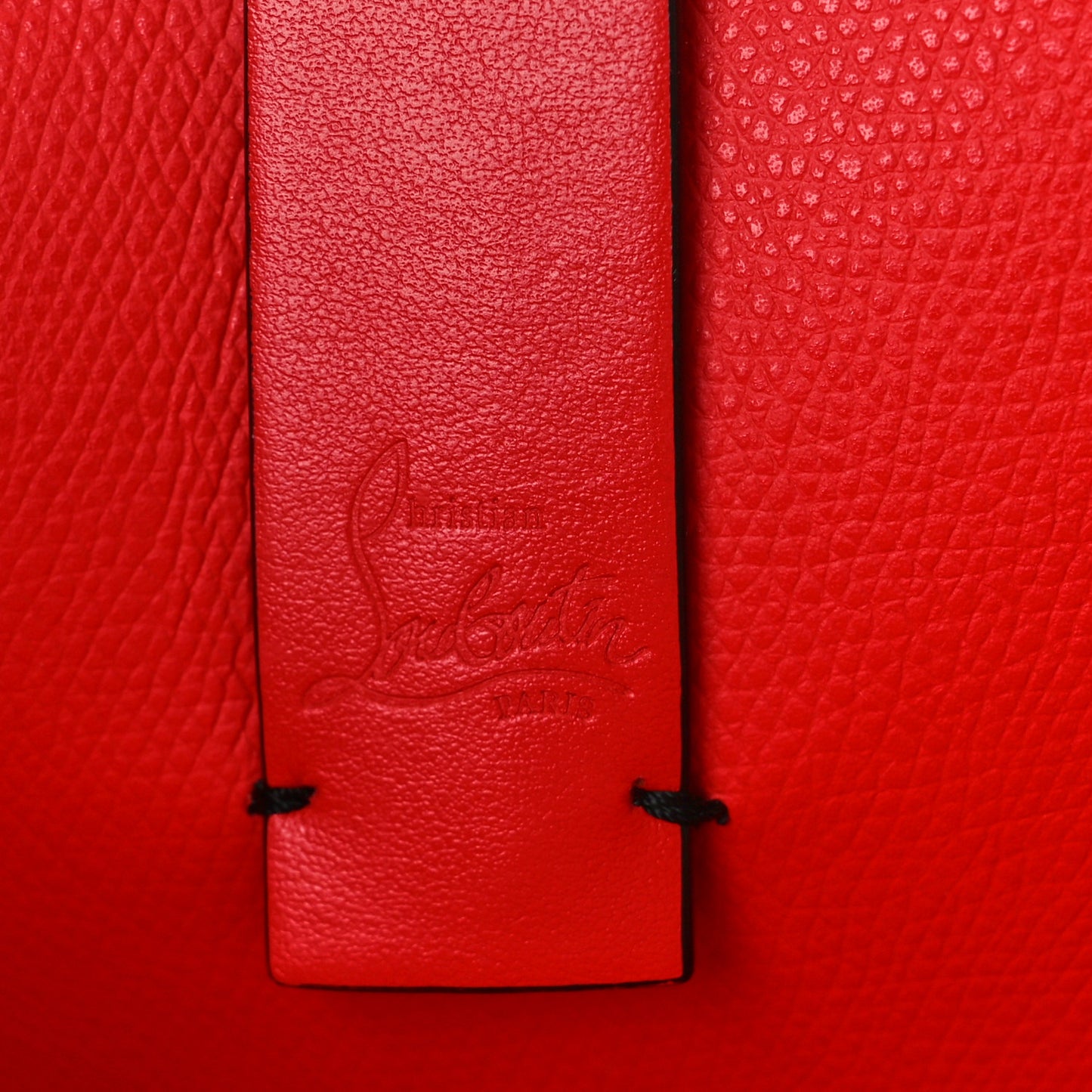 Perforated Calfskin Degrade Loubinthesky East West Cabata Tote Black Red