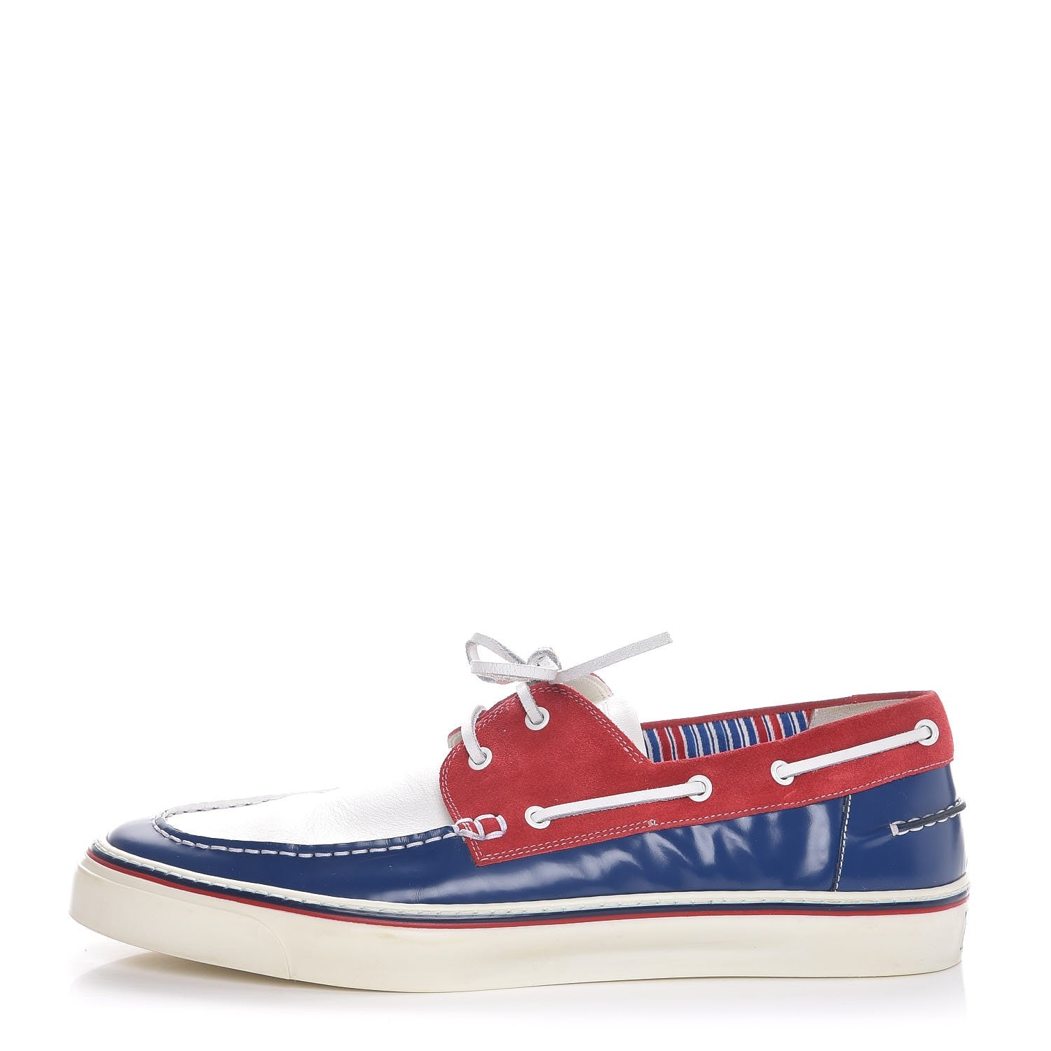 Gucci Mens Calfskin Wimbledon Sport Boat Shoes 13 Multi 1 of 10